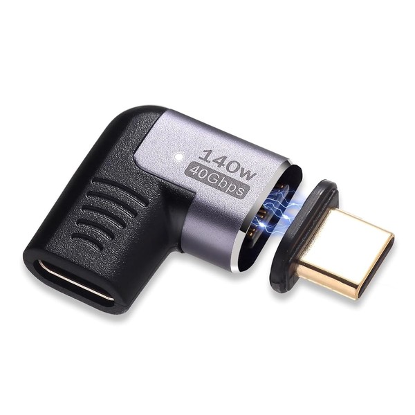 IVIVTOR USB C magnetic Adapter：Elbow PD 140W Quick Charge 40Gb