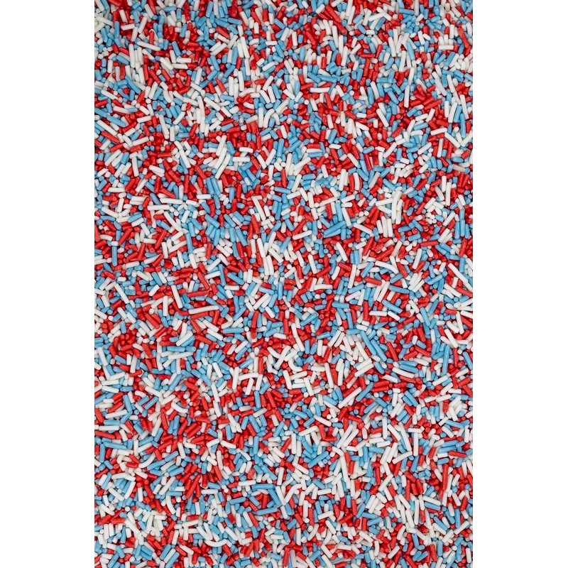 SPRINKLY - Matt Sugar Strands - Red, White & Blue