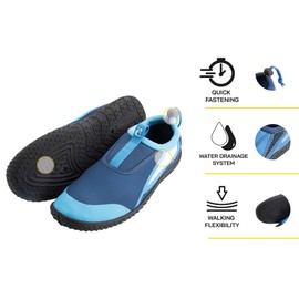 Cressi Coco Jr Shoes Blue/Azure 33 - Scarpe Junior da Mare Scoglio e Spiaggia, Comode e Pratiche di Rapida Asciugatura, Blu/Azzurro, 33 EU