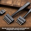 DIUDUS Leather Hole Punch, Prong Punch Tool 6mm 2/4/6 Lacing