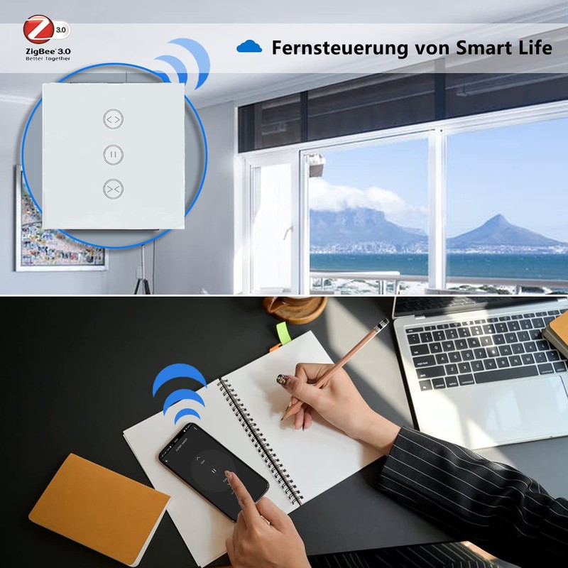 ZigBee Roller Shutter Switch, UseeLink Alexa Roller Shutter Switch, Smart
