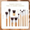 Set Brochas de maquillaje bambu orgánicas estilo Kabuki ecologicas para