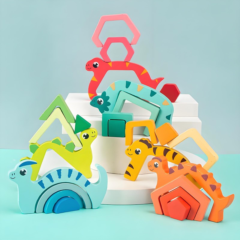 Building Blocks Geometry Puzzle Educational for Shape Color Recognition