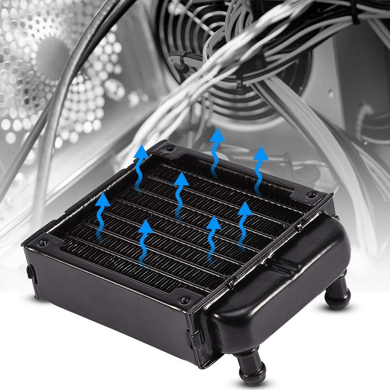 PC Water Cooling Cooler, 8 Tube Aluminum Heat Exchanger for