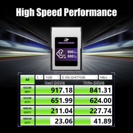 Dogfish 512GB CFexpress Type A Memory Card, Up to 900MB/s Read Speeds for Sony Alpha/FX Cameras 4K 8K Recording and High Speed Continuous Shooting