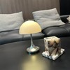 Artisanal Abode Natural Marble Pencil Pen Holder, Double Layer Desk
