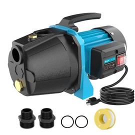 BOMGIE 1.1HP Shallow Well Pump, Garden, Water Transfer,Home Lawn Draining Irrigation Pump, Pressure Booster, Sprinkler, Jet,1200GPH 115V Portable Cast Iron GJE