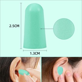 Ear Plugs 60 Pairs Soft Green Colour Ear Plugs for Sleeping Reusable Foam Plugs for Noise Protection, Work, Concerts, Sleeping Aid, Hearing Protection with 38 dB SNR