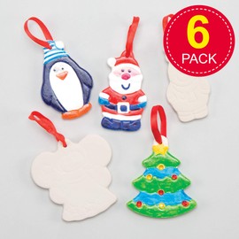 Baker Ross EX591 Ceramic Tree (Pack of 6), Perfect for Children to Paint and Decorate, Ideal for Kids Arts and Crafts Projects, Assorted