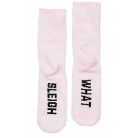 Victoria's Secret PINK "SLEIGH WHAT" Soft Cozy Fuzzy Warm Crew Socks NWT