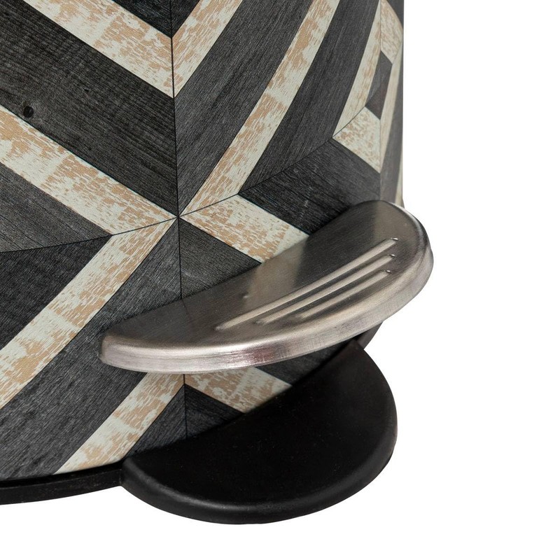 5five Soft Close Bin 3 L Black and Beige Canvas