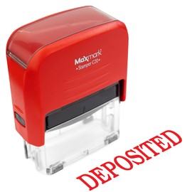 Deposited Self Inking Stamp, Printer 20 Style 1 - Red Ink