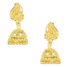 Bodha Traditonal Gold Plated Jhumkas for Women (SJ_1621)