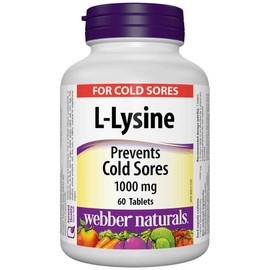 Webber Naturals L-Lysine 1000mg, 60 Tablets