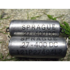 sprague PAIR SPRAGUE NOS   0.27uf 400V  PAPER IN OIL CAPACITOR for Western Electric amp