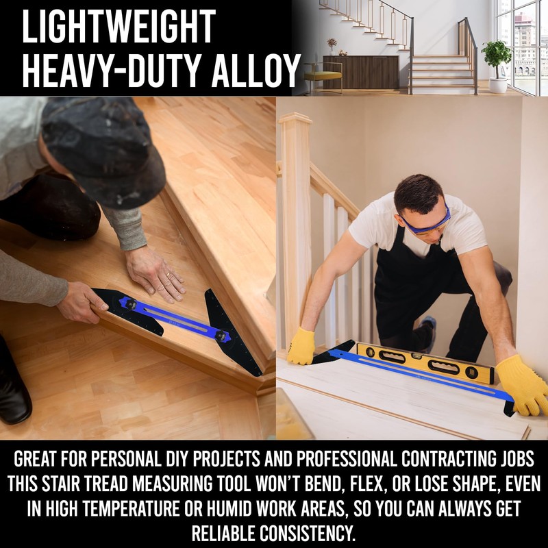 DIRECT FITS Stair Tread Template Tool and Measuring Jig for