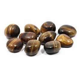 CrystalAge Tiger Eye Tumble Stones (20-25mm) - Pack of 5