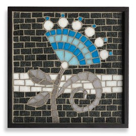 Make it Mosaics - Contemporary Glass Mosaic Kit with Leponitt Mosaic Tile Nipper ~ 8.5" x 8.5" - Polka Dot Flower