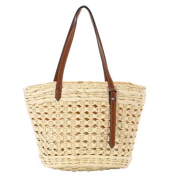 7VSTOHS Straw Shoulder Bag for Women, Summer Straw Tote Bag