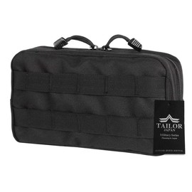 【TAILOR JAPAN】Survival Game Tactical Pouch, Military, Men's, Multi-Function, Gadget Organizer, Smartphone Storage, Molle, 1000D Nylon Model (Black)