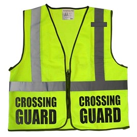 Conspiracy Tee Crossing Guard Mesh vest, traffic safety vest, school safety, municipal safety