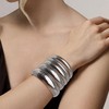 Frigotine Chunky Silver Snake Chain Bangle Bracelet for Woman, Stainless