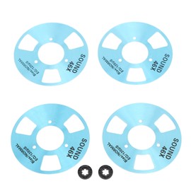 Reel to Reel Cassette Tape Professional Metal DIY Homemade Blank Cassette Tape 4 Reels 2 Wheels for Music Recording Blue