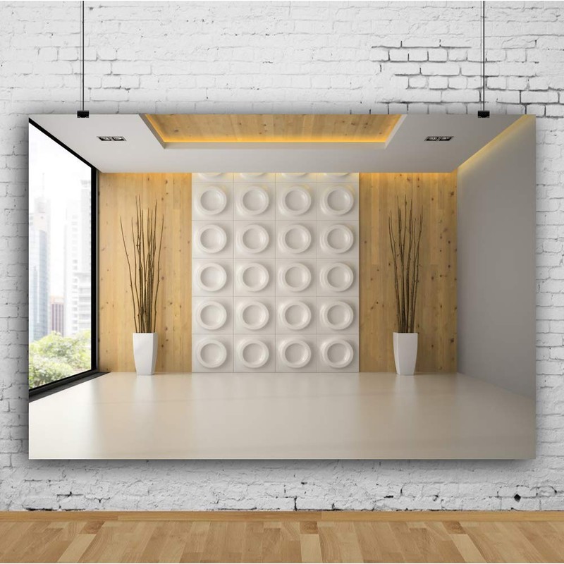 CSFOTO 10x7ft Office Backdrop French Windows Business Room Workplace Screen