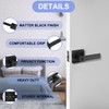 RAZCC Privacy Door Levers, 3 Pack Matte Black Door Handles