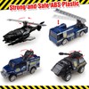 6 Pack Diecast Police Car Toy Set, Mini Alloy Models