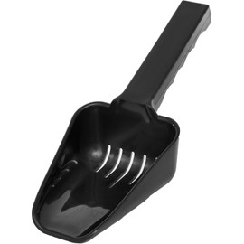 Slotted Ice Scoop 10 oz, Black Plastic, Plastic Scoop, Ice Scoop, Ice Bucket Scoop, Ice Cube Scoop, Scoops for Food, Popcorn Scoop, Slotted Scoop, for Ice Buckets & Makers