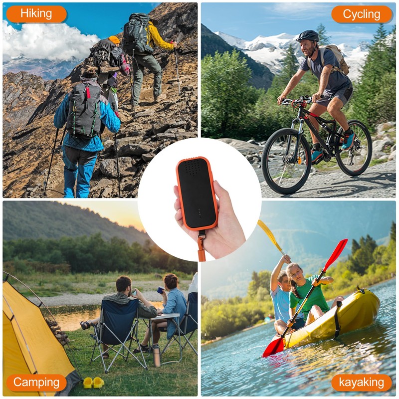 POBOVi Mesh Communicator Walkie Talkie, Group to Communicate Hands-Free While