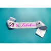 Conggluuo 50th Birthday Sash, 50 Fabulous' Birthday Sash for Women