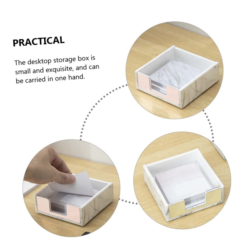 jojofuny 2Pcs Marble Pad Organizer Stylish Office Storage Box for