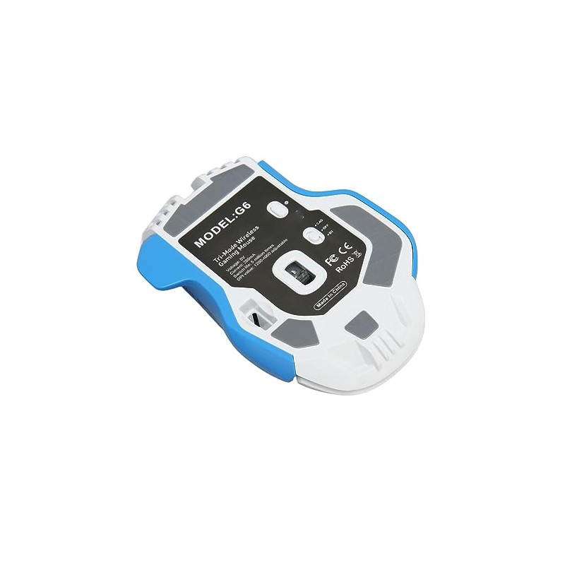Goshyda Ratón Inalámbrico para Juegos, 2.4GCableBluetooth 3 Modos, 4000 dpi,