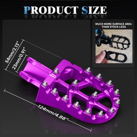 IUVWISN Motorcycle Footpegs Wider Foot Pegs CNC for Surron Sur Ron LBX E-Ride Pro SS/SR/S Talaria Sting MX3/R MX4 ERide Pro SS 2.0 3.0 Electric Dirt Bike Purple