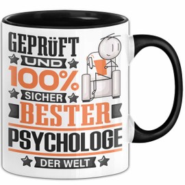 Trendation Psychologist Gift Funny Saying for Psychologist Gift Idea Best Psychologist in the World (Black)