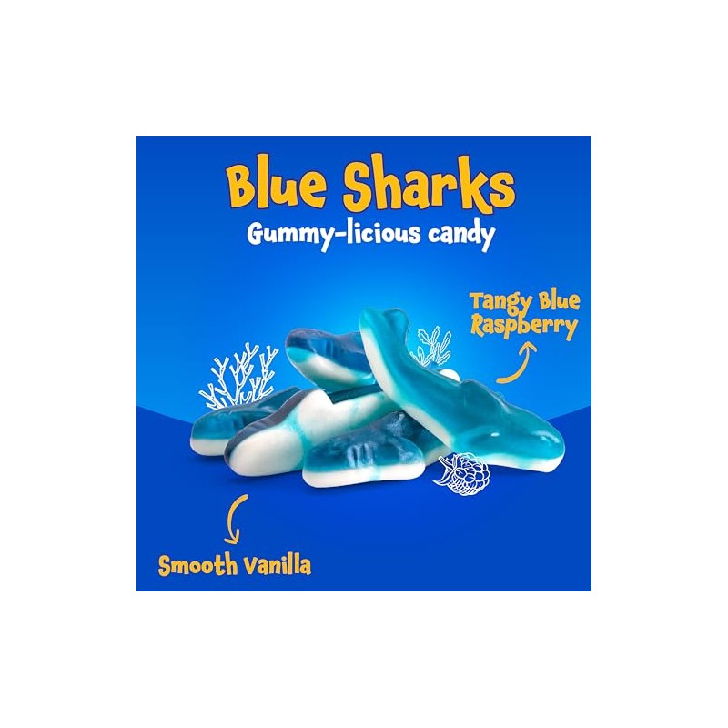 Gummy Sharks - 11 Ounce Pack - Blue Shark Gummies