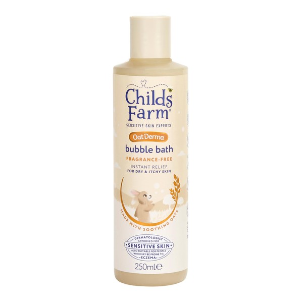 Childs Farm OatDerma Bubble Bath, Fragrance Free, Soothing Hydration for