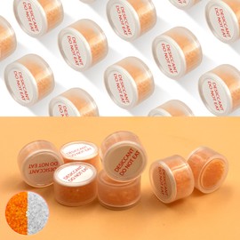 Wisesorb 1 Gram 2000 Pack Desiccant Packs Food Grade, Silica Gel Capsule with Indicating Silica Gel Beads (Orange to White), Moisture Absorber Packets Silica Gel Packets