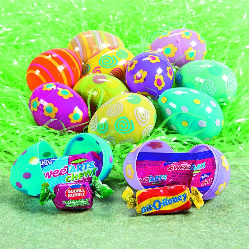 Fun Express Candy Filled Easter Eggs Bulk 24 Pack -