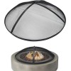 FEBTECH 36" Round Fire Pit Spark Screen Lid with Hook