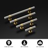 homdiy 10 Pack Brushed Nickel and Brass Cabinet Handles 5