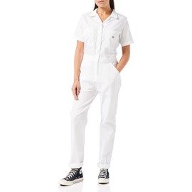 Dickies Women's Flex Temp-iQ™ Short Sleeve Coveralls, White, Medium