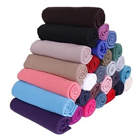 HYFAI Premium Jersey Hijab Scarf Wrap Lightweight, Breathable, Solid Color Instant for Women