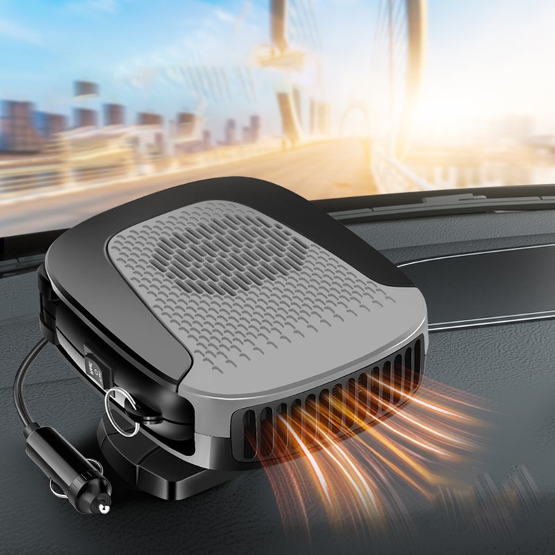 12V Car Heater Heating Fan 360° Rotation Automobile Interior Windshield