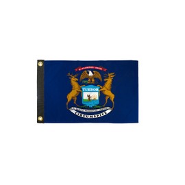 Michigan 12x18" Grommeted Boat Flag for Boats, Yachts, ATVs, UTVs, Home Decor, Outdoor Decor