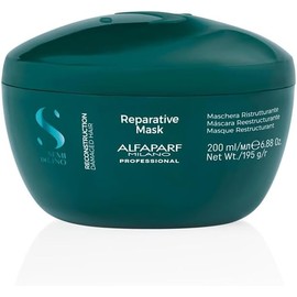 Alfaparf Milano Semi Di Lino Máscara reparadora de reconstrucción para cabello dañado, sin sulfatos, seguro para cabello tratado con color, sin SLS, parabenos y parafina, calidad de salón profesional, 6.88 fl. oz.