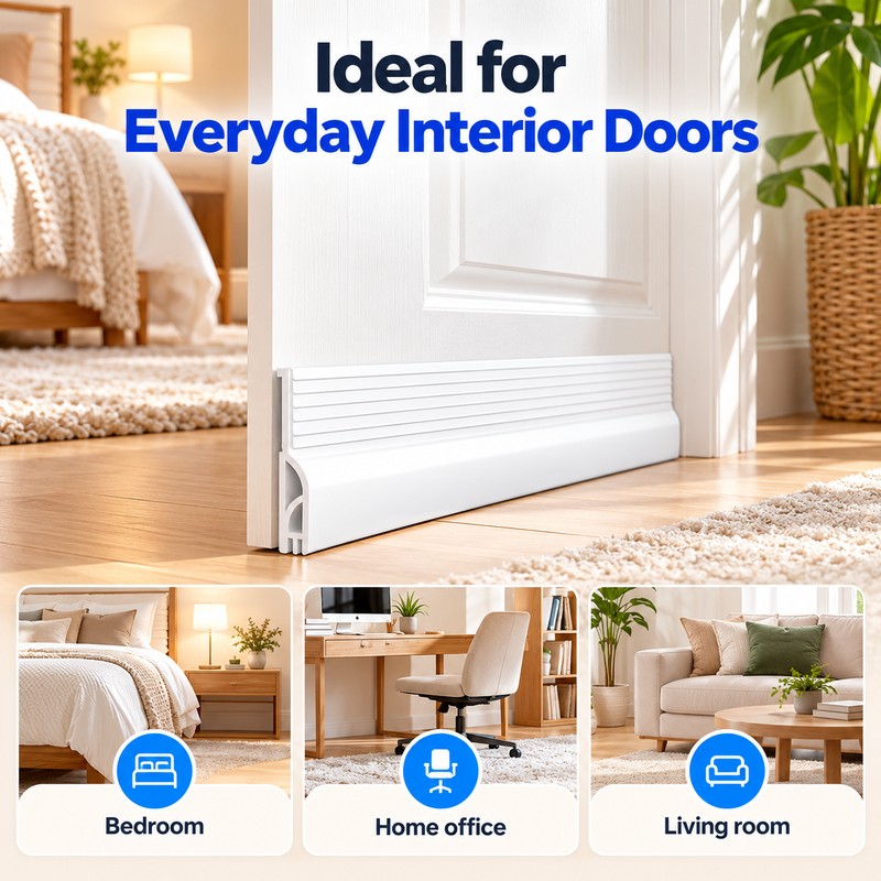 Under Door Draft Stopper for Home Insulation – Flexible Rubber