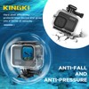 KINGKI 60M/196FT Waterproof Case for Go Pro Hero12 /Hero11 /Hero10